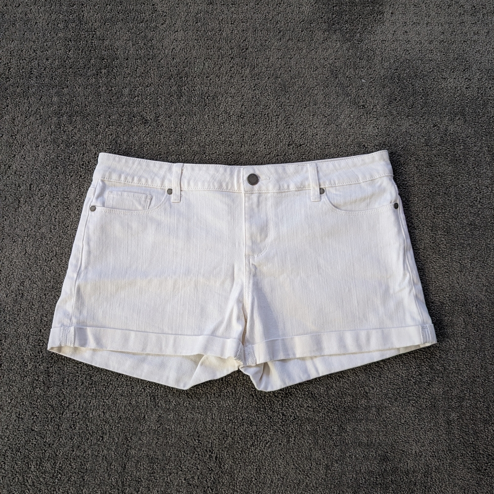 PAIGE Women's White Jean Shorts
